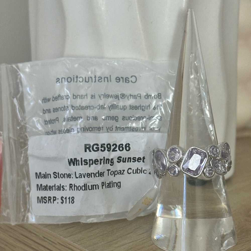 Whispering Sunset Lavender Topaz Ring